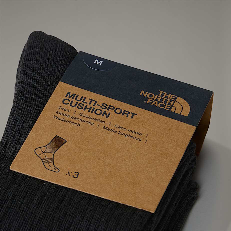 Men The North Face Multi Sport Cushion Crew Socks Black | NF0A09L7B