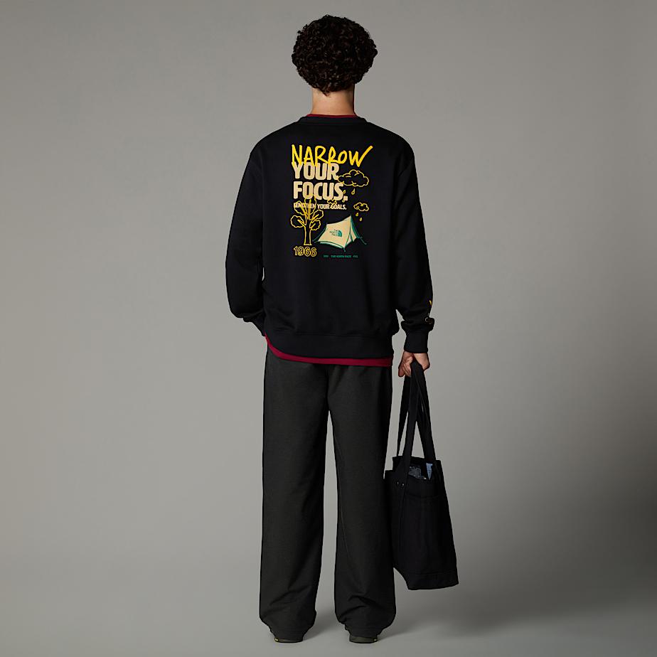 Men The North Face Outdoor Multi Graphic Relaxed Sweatshirts Black | NF0A45Y8C