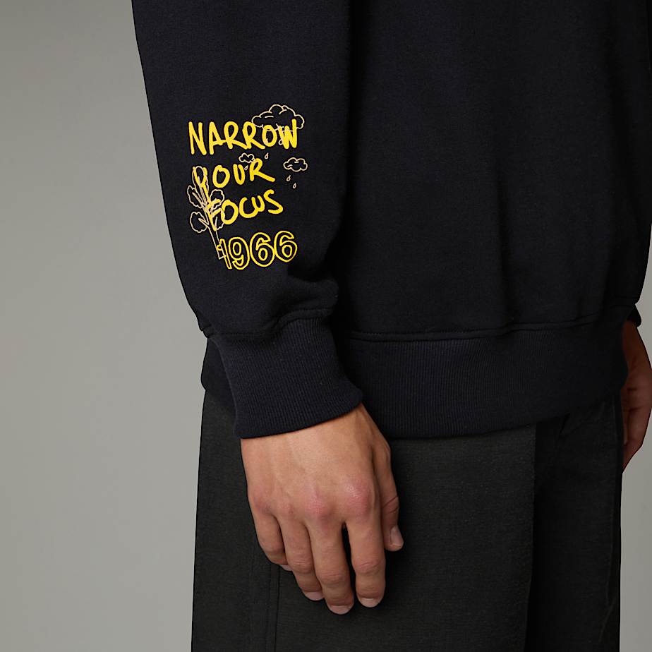 Men The North Face Outdoor Multi Graphic Relaxed Sweatshirts Black | NF0A45Y8C