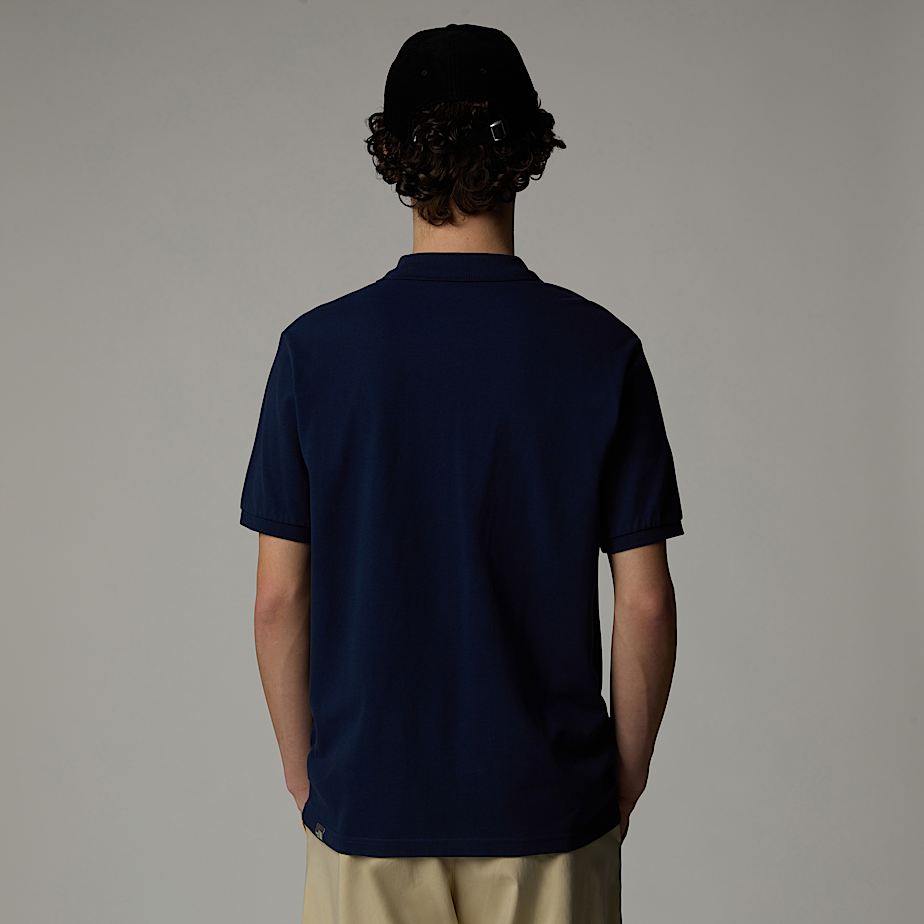 Men The North Face Piquet Polo Shirts Navy | NF0A47M9G