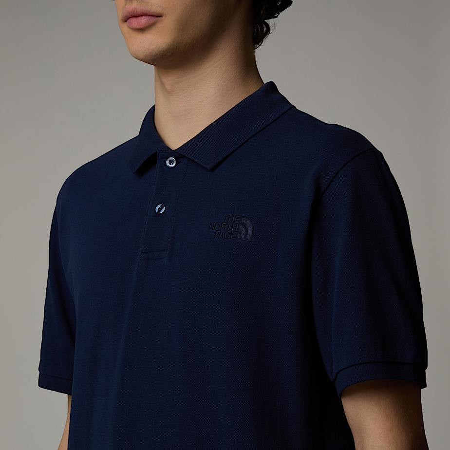 Men The North Face Piquet Polo Shirts Navy | NF0A47M9G