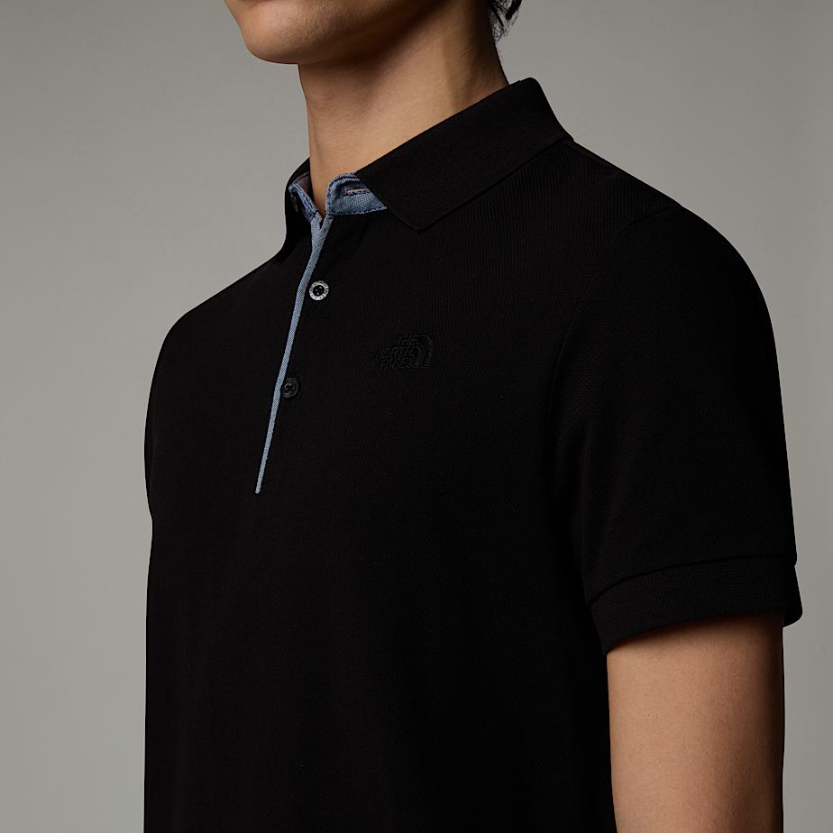 Men The North Face Premium Piquet Polo Shirts Black | NF0A97G7A