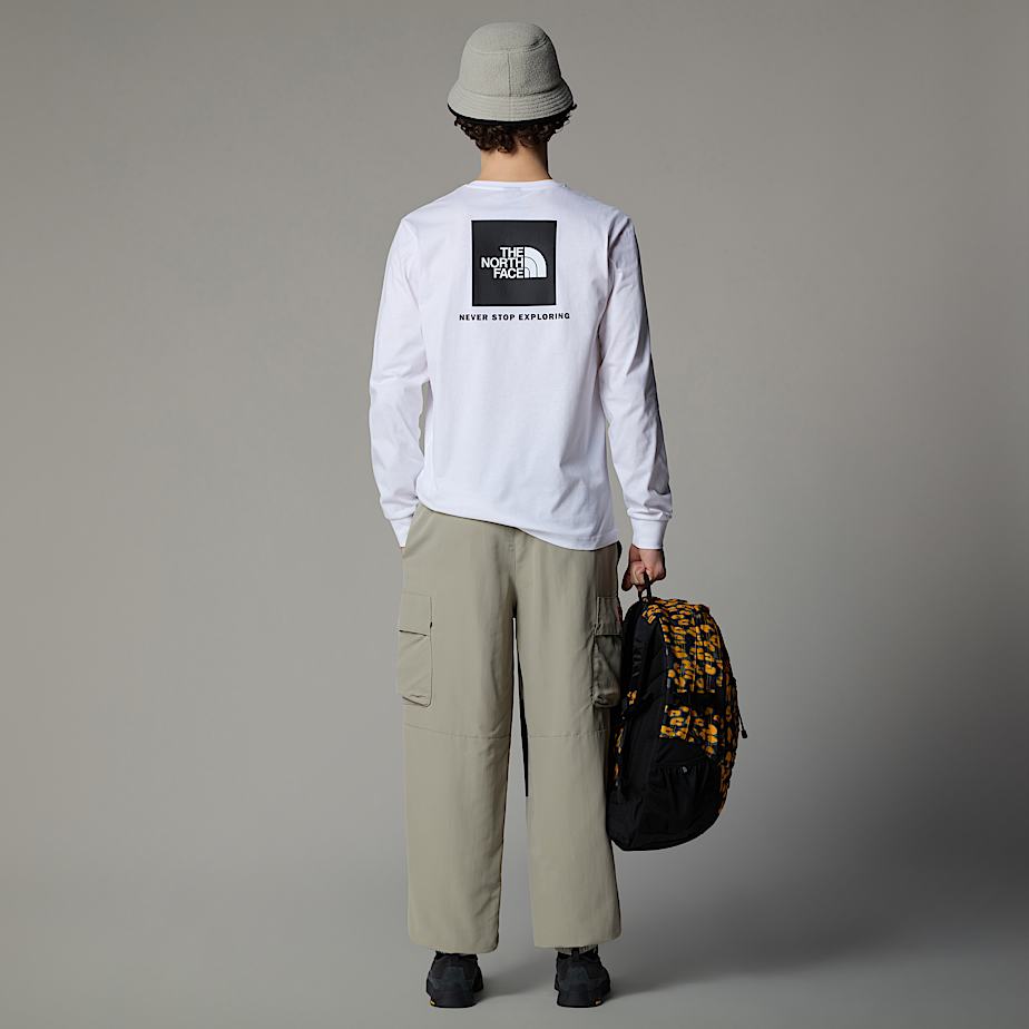 Men The North Face Redbox Long-Sleeve T Shirts White | NF0A96R7N
