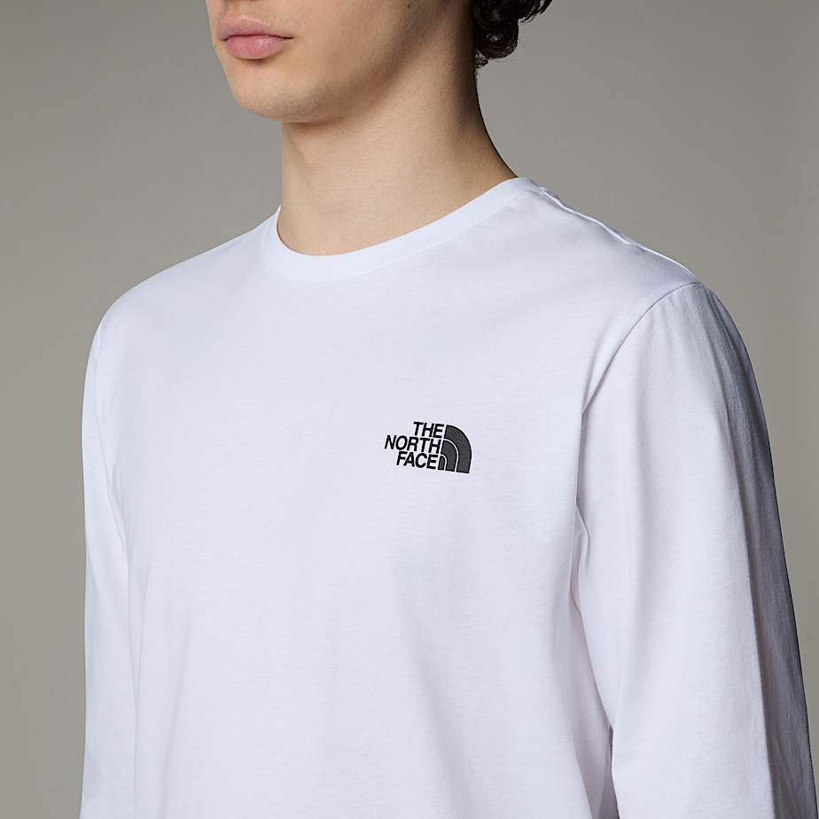 Men The North Face Redbox Long-Sleeve T Shirts White | NF0A96R7N