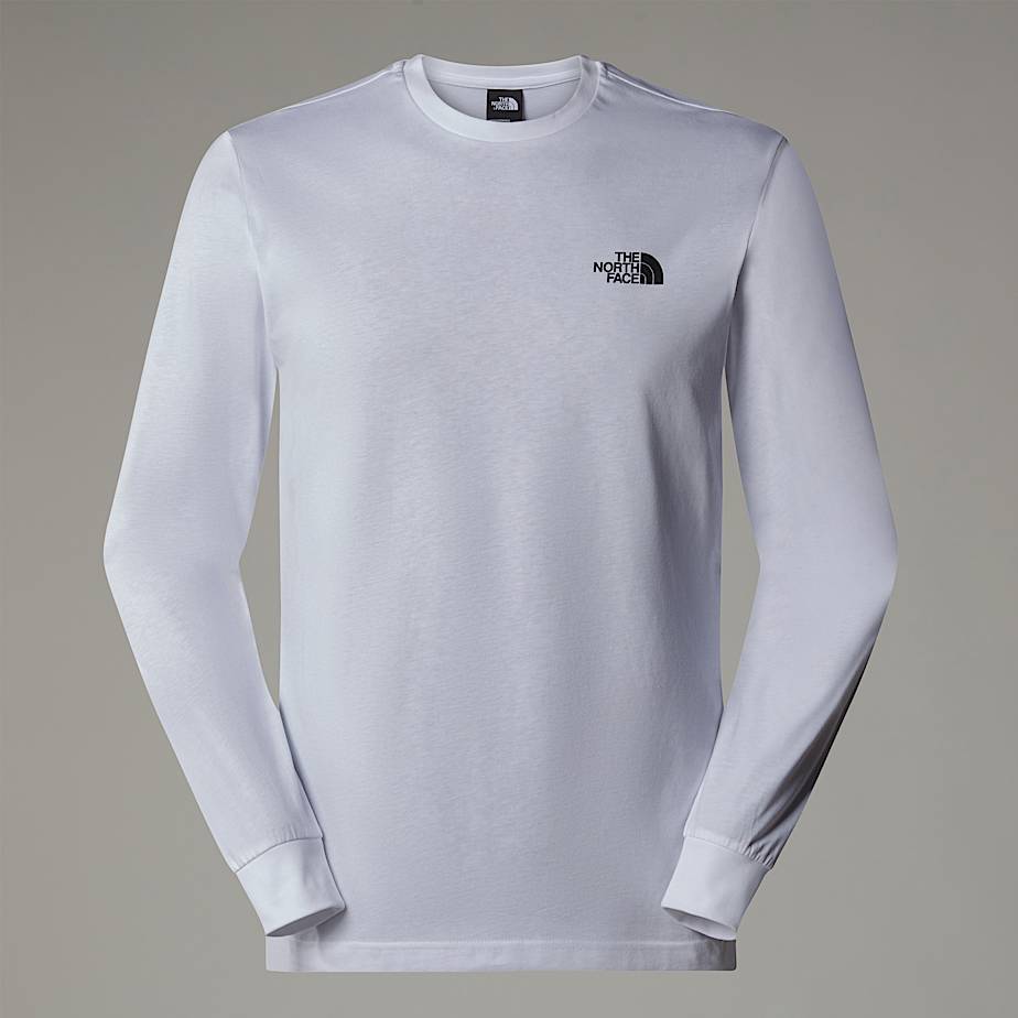 Men The North Face Redbox Long-Sleeve T Shirts White | NF0A96R7N