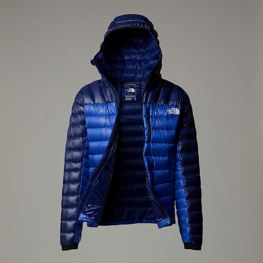 Men The North Face Summit Breithorn Hooded Down Jackets Blue | NF0A48E1P