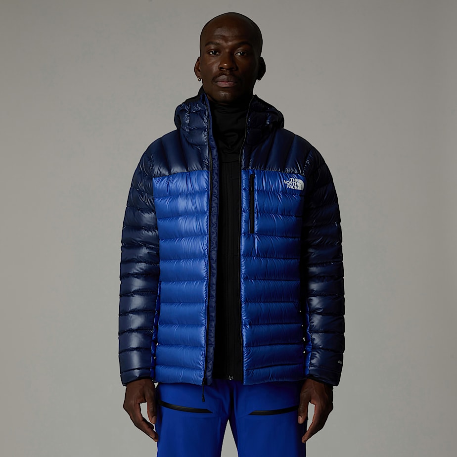 Men The North Face Summit Breithorn Hooded Down Jackets Blue | NF0A48E1P