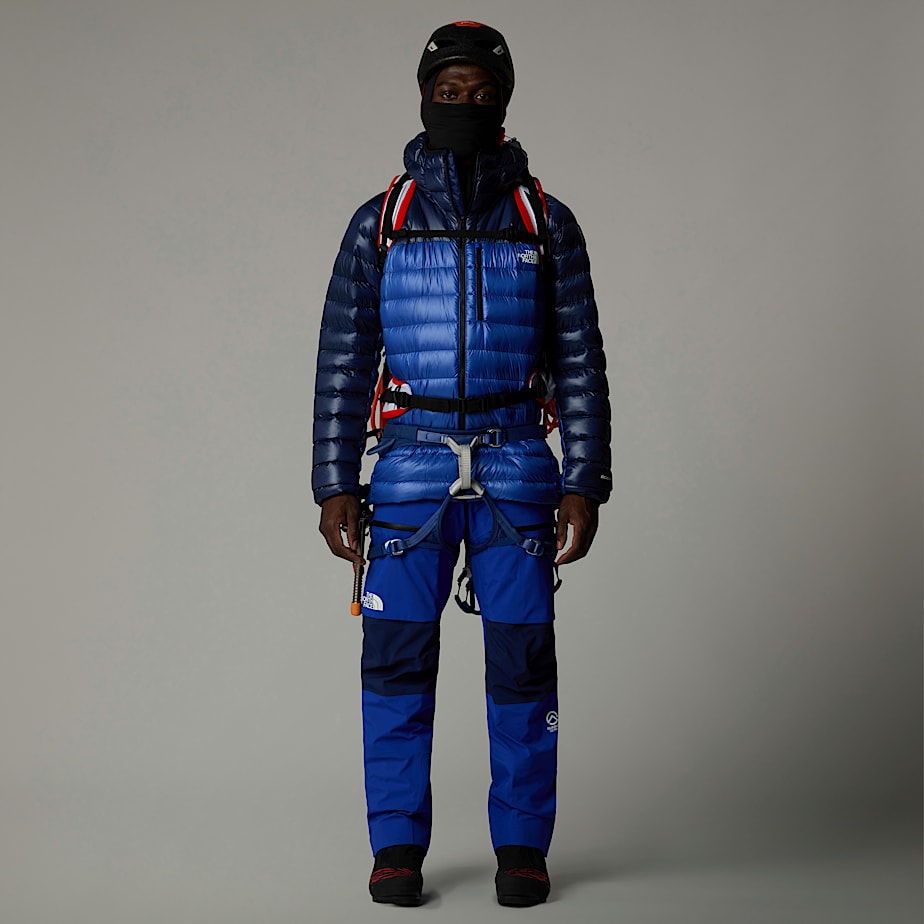 Men The North Face Summit Breithorn Hooded Down Jackets Blue | NF0A48E1P