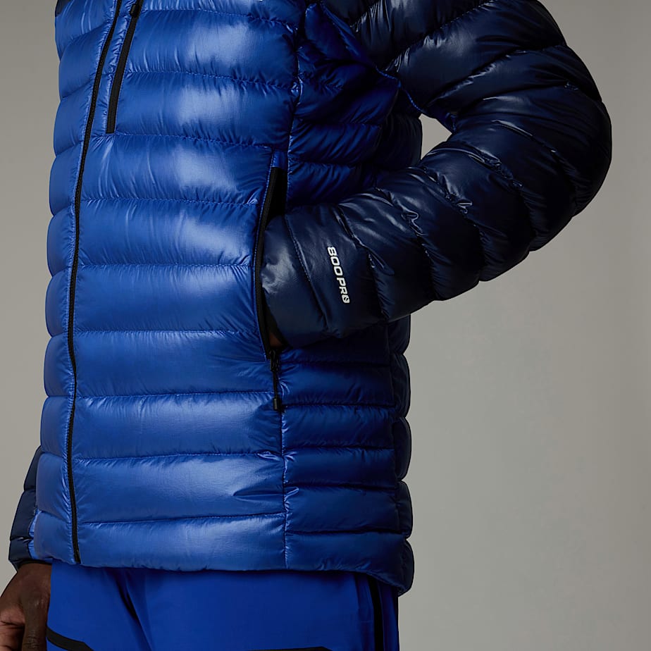 Men The North Face Summit Breithorn Hooded Down Jackets Blue | NF0A48E1P