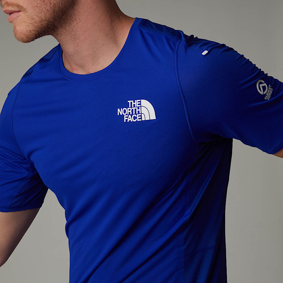 Men The North Face Summit High Trail Run T Shirts Blue | NF0A53T4X
