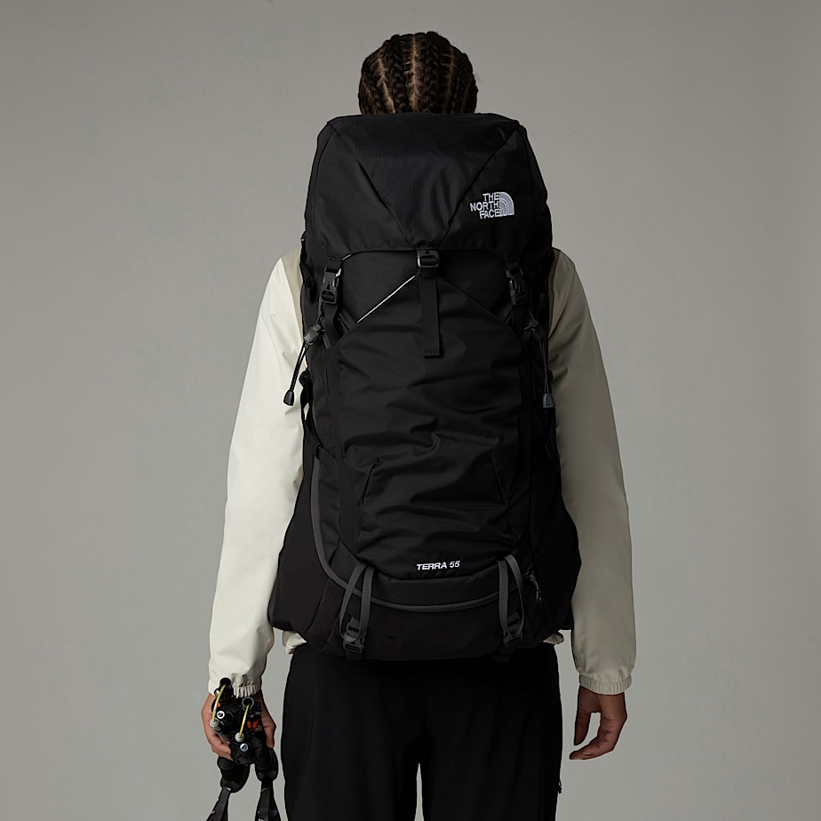 Men The North Face Terra 55-Litre Hiking Backpacks Black | NF0A10A5L