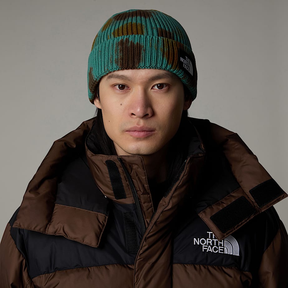 Men The North Face Tie Dye Logo Box Beanie Brown | NF0A78O3C