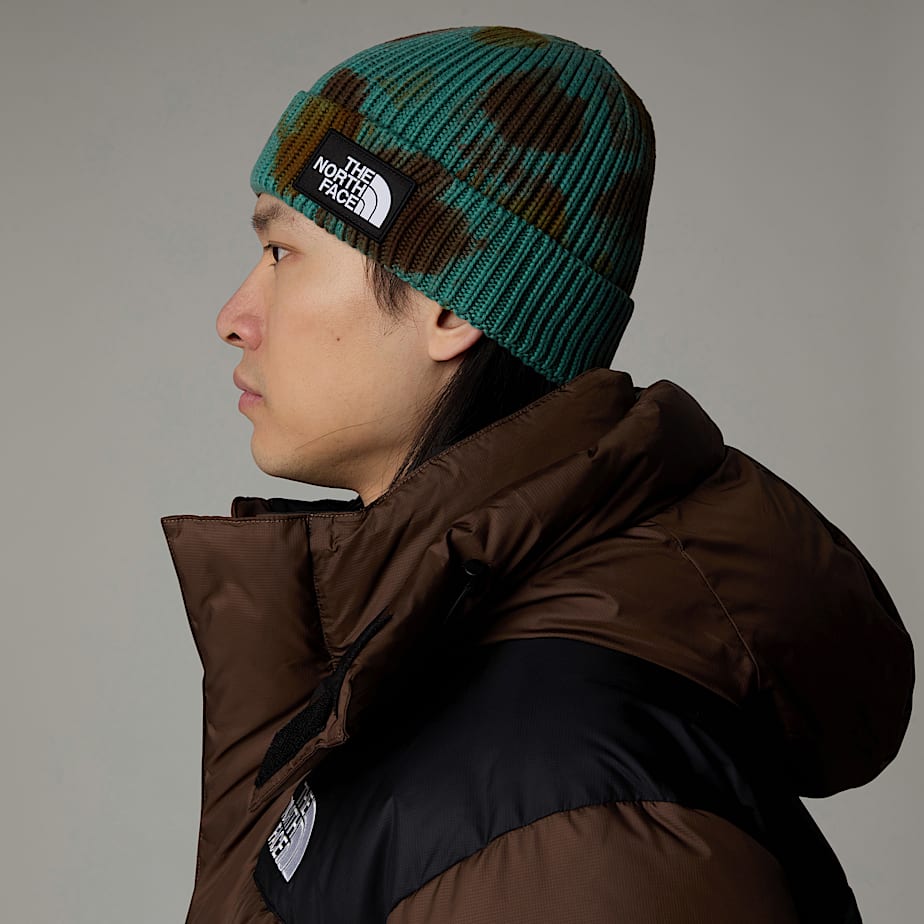 Men The North Face Tie Dye Logo Box Beanie Brown | NF0A78O3C