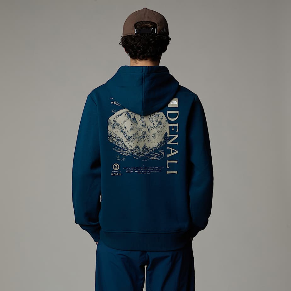 Men The North Face Topographic Hoodie Navy | NF0A62W6H