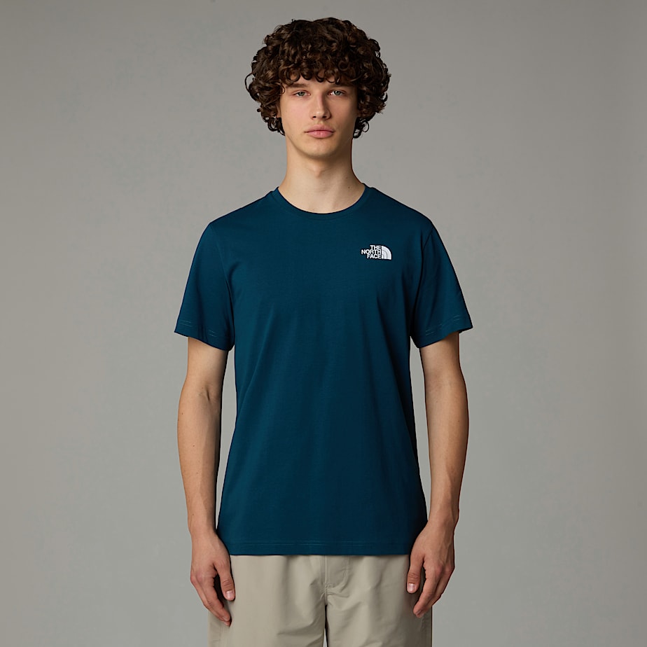 Men The North Face Vertical T Shirts Navy | NF0A15U4T