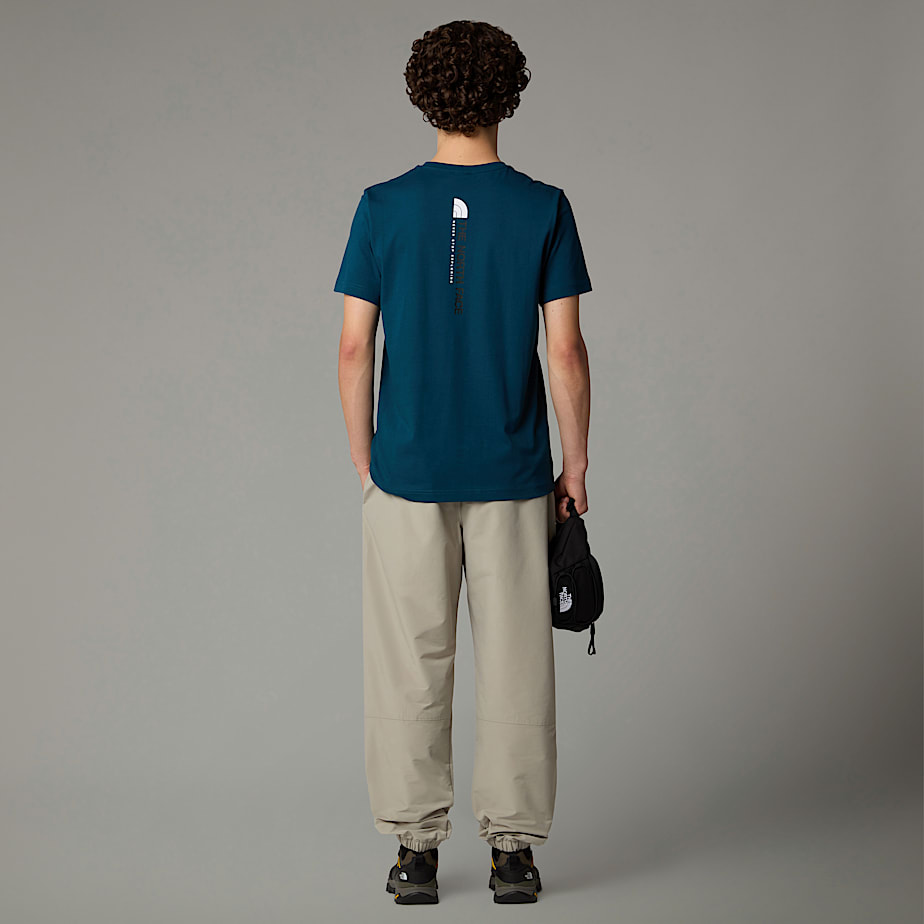 Men The North Face Vertical T Shirts Navy | NF0A15U4T