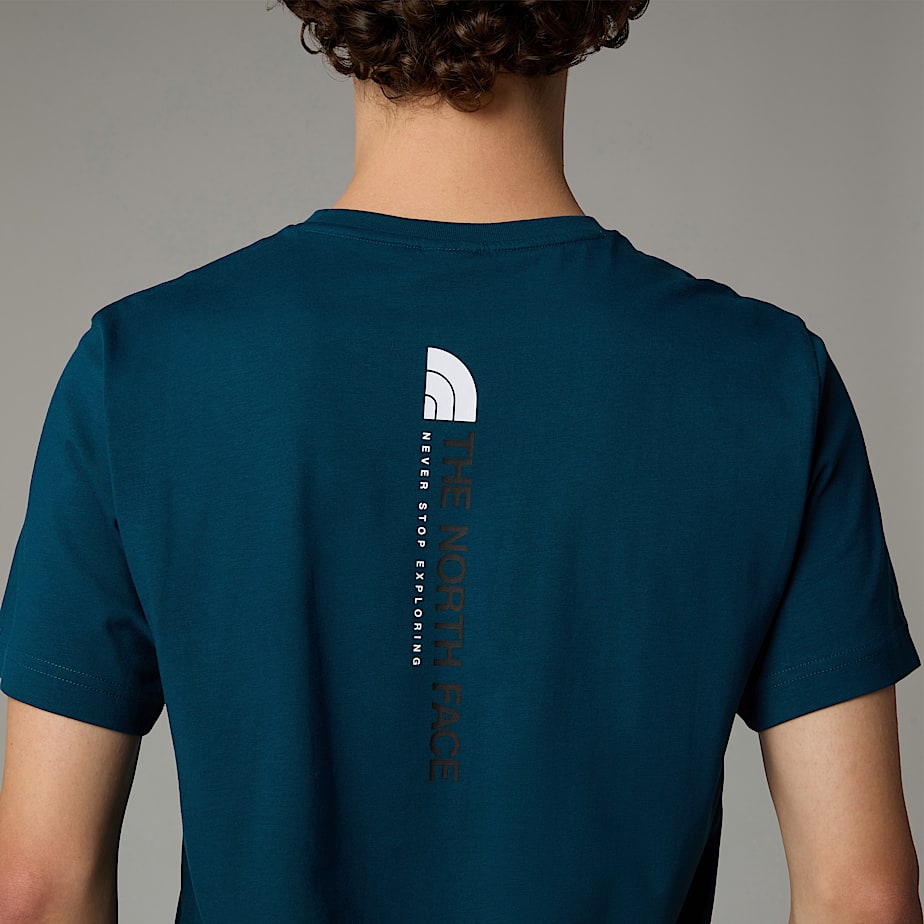 Men The North Face Vertical T Shirts Navy | NF0A15U4T