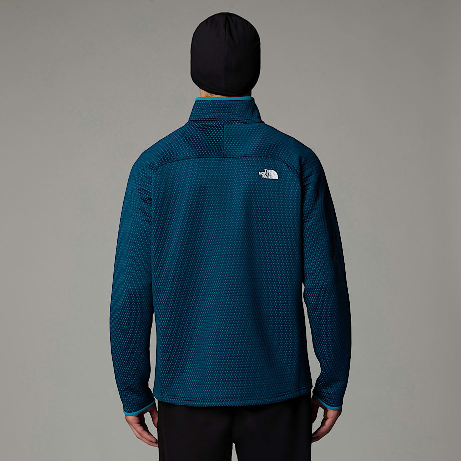 Men The North Face Vertical Thermal 1/4 Zip Fleece Pullover Navy | NF0A16J2R