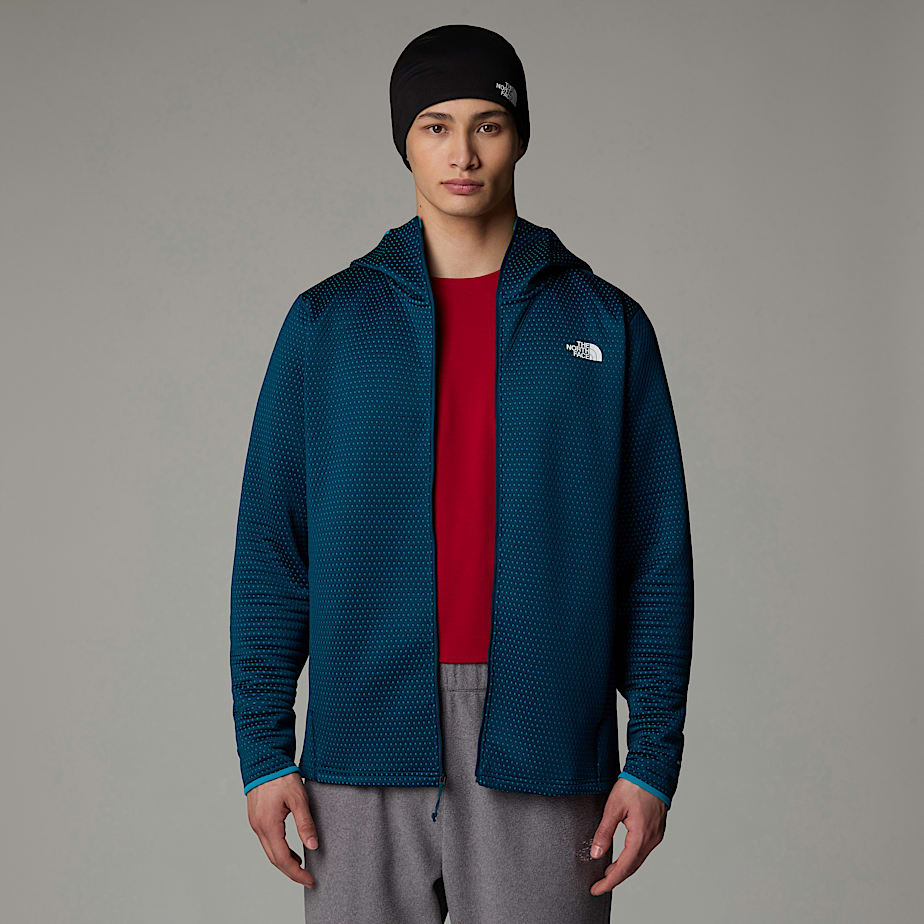 Men The North Face Vertical Thermal Full-Zip Hooded Jackets Navy | NF0A06O5L