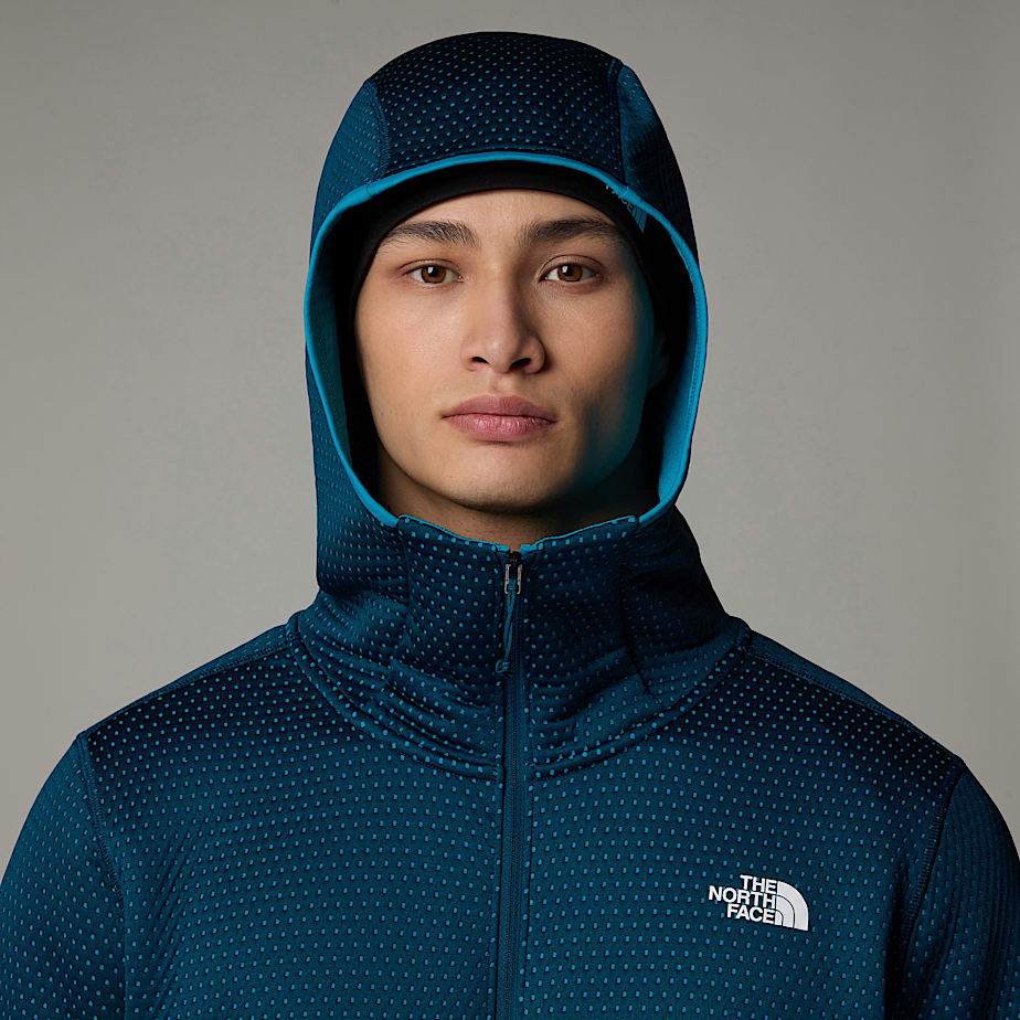 Men The North Face Vertical Thermal Full-Zip Hooded Jackets Navy | NF0A06O5L