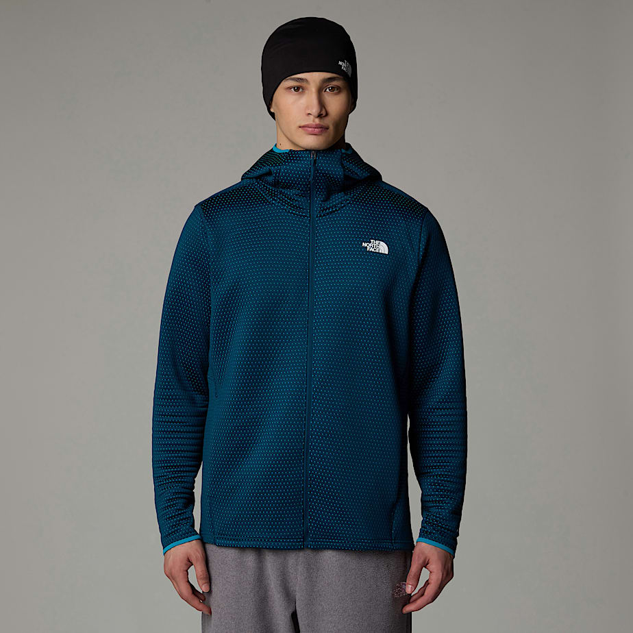 Men The North Face Vertical Thermal Full-Zip Hooded Jackets Navy | NF0A06O5L