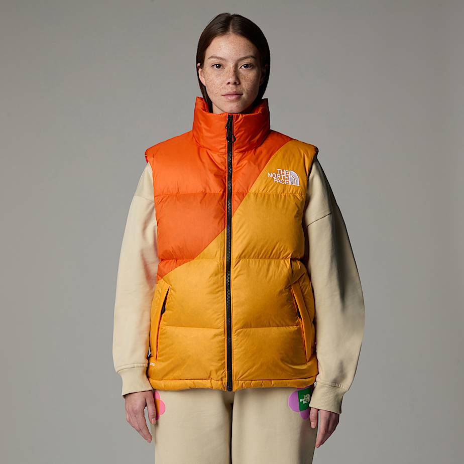 Men The North Face X Yinka Ilori Down Vest Orange | NF0A89Y1Z