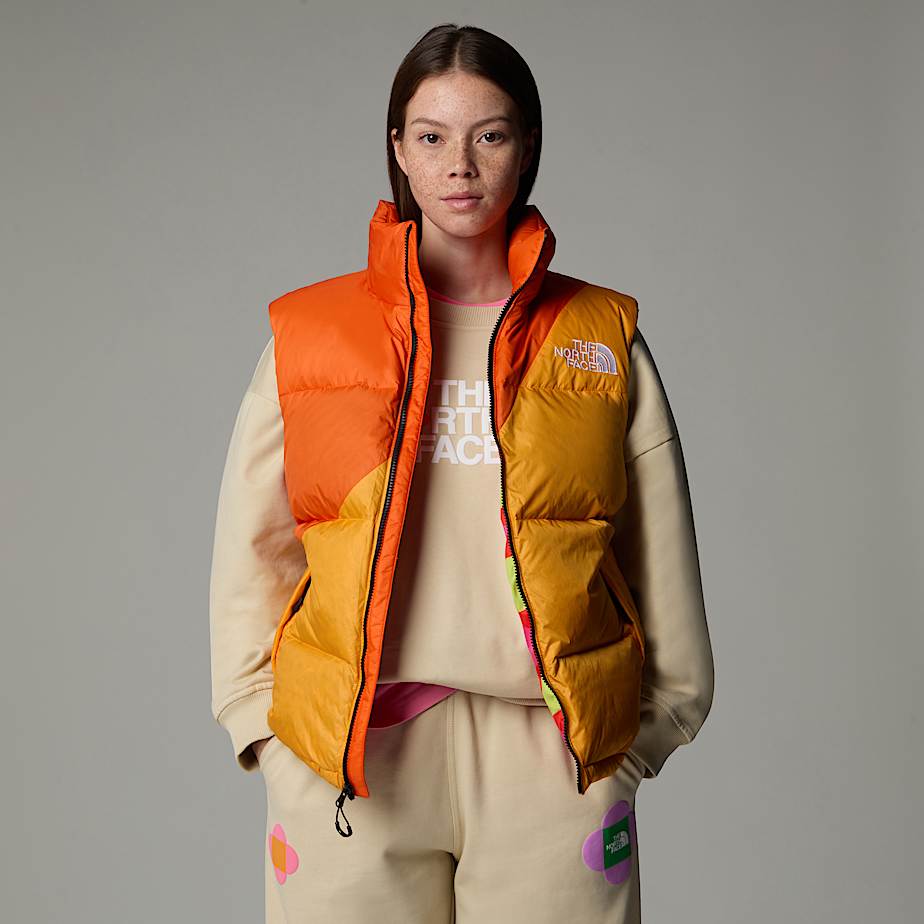 Men The North Face X Yinka Ilori Down Vest Orange | NF0A89Y1Z