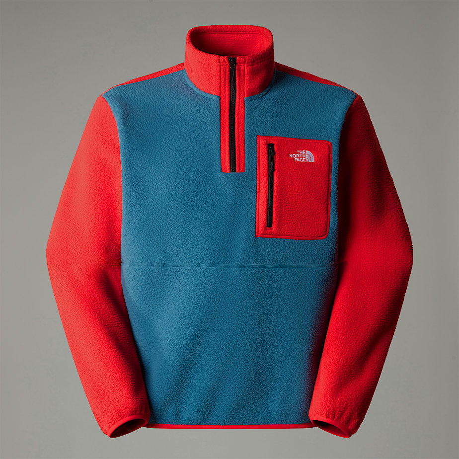 Men The North Face Yumiori 1/4 Zip Fleece Jacket Pullover Blue | NF0A11S0Y