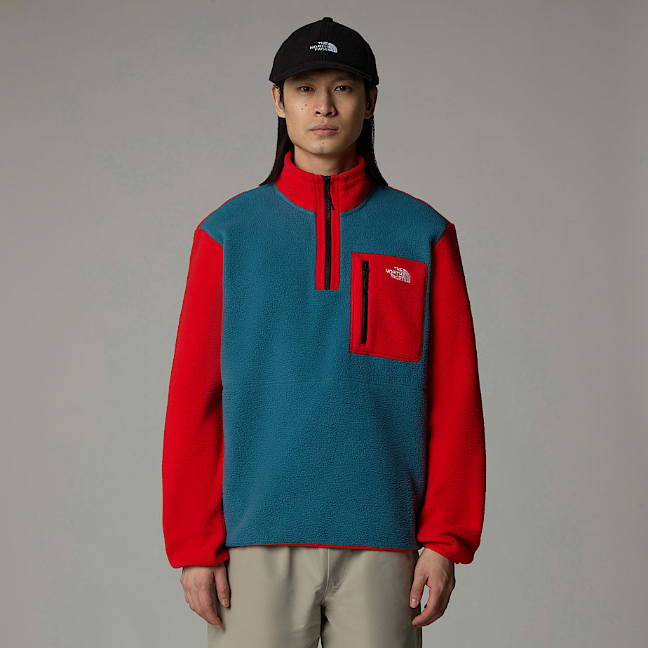 Men The North Face Yumiori 1/4 Zip Fleece Jacket Pullover Blue | NF0A11S0Y