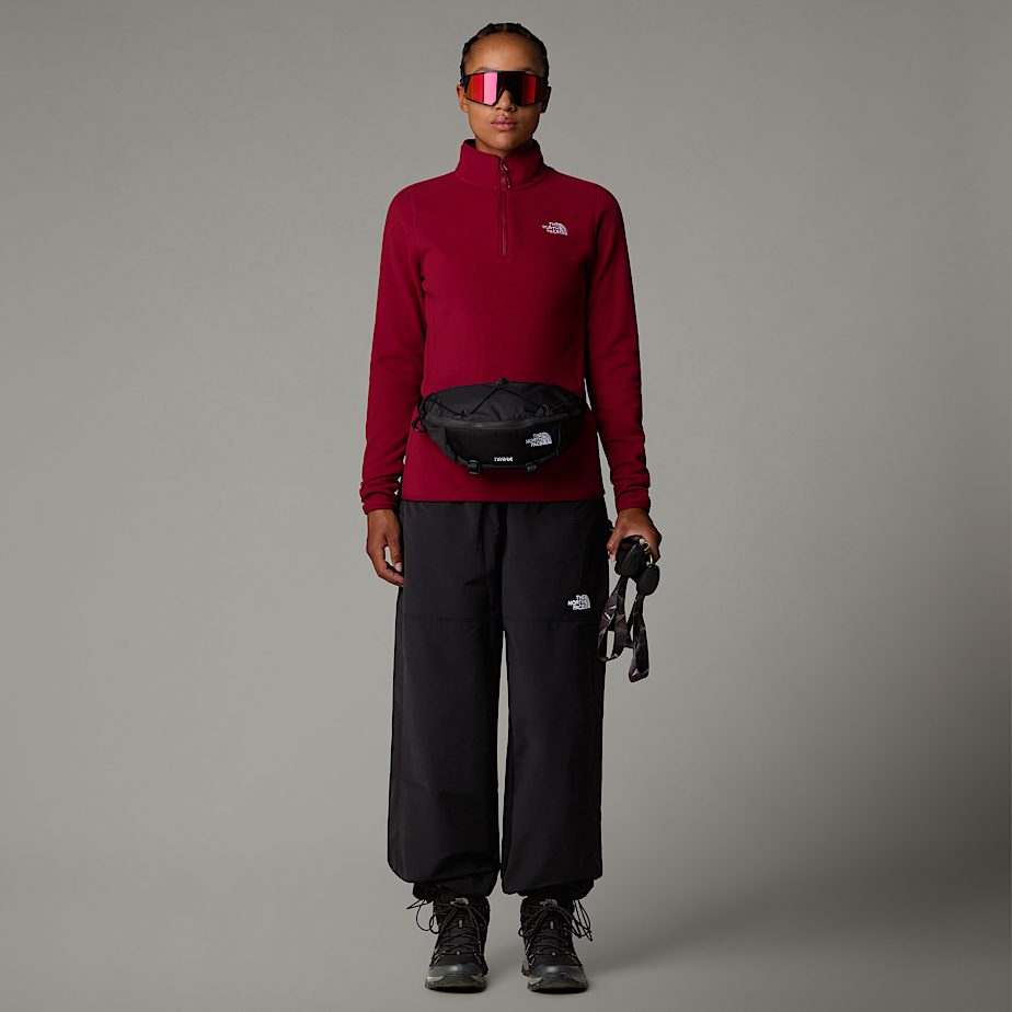 Women The North Face 100 Glacier 1/4 Zip Fleece Pullover Red | NF0A46Y6S