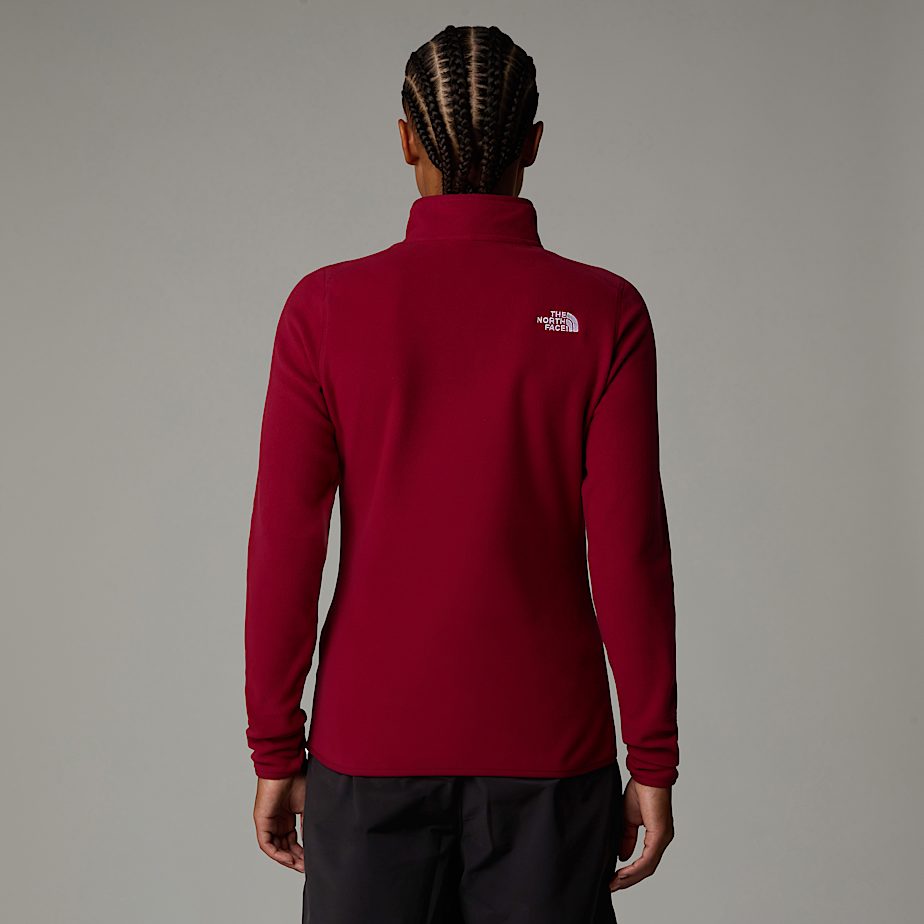 Women The North Face 100 Glacier 1/4 Zip Fleece Pullover Red | NF0A46Y6S