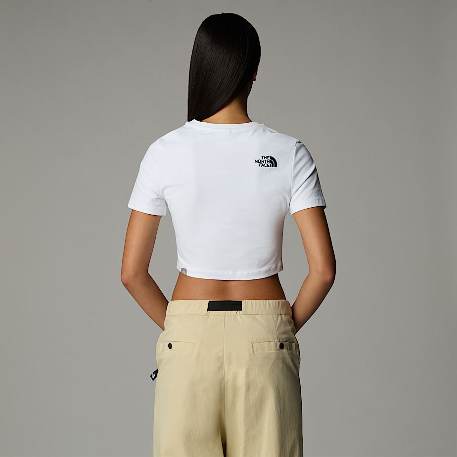 Women The North Face Cropped T Shirts White | NF0A76P0I