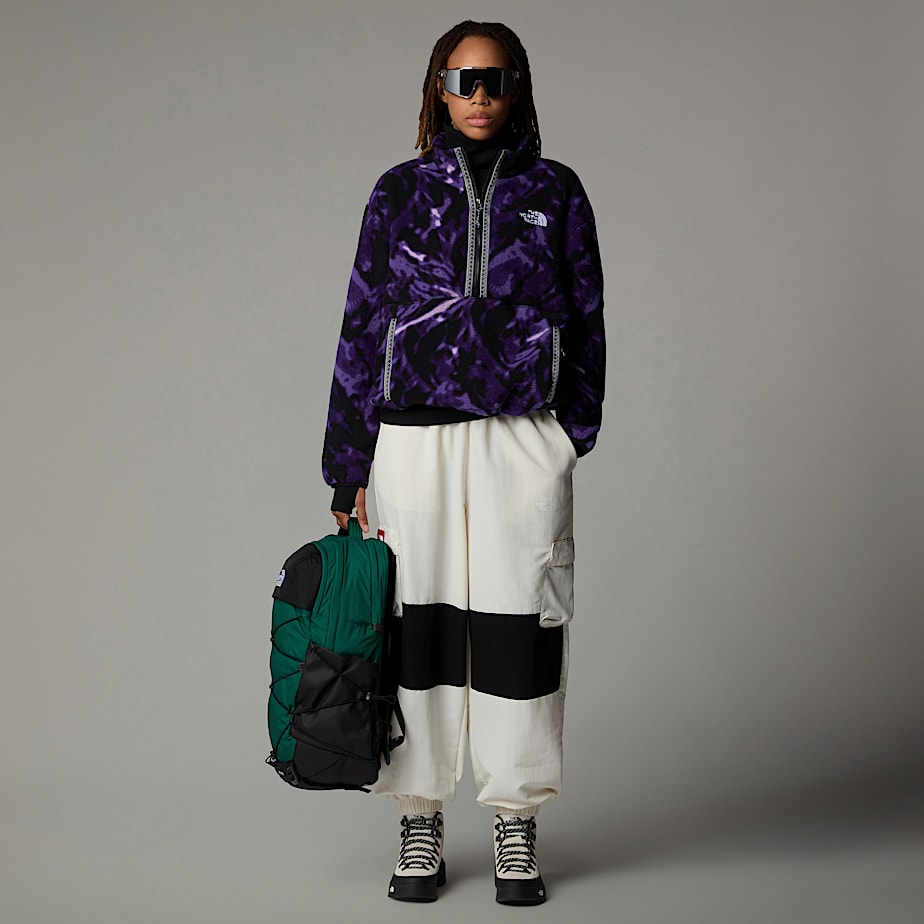 Women The North Face Fleeski 1/4 Zip Fleece Pullover Purple | NF0A52H0F