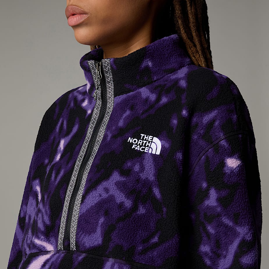 Women The North Face Fleeski 1/4 Zip Fleece Pullover Purple | NF0A52H0F