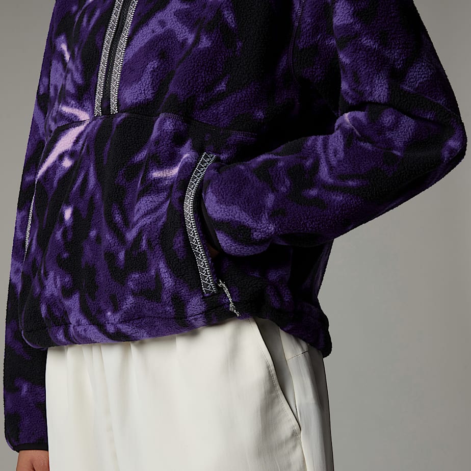 Women The North Face Fleeski 1/4 Zip Fleece Pullover Purple | NF0A52H0F