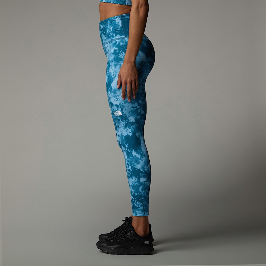 Women The North Face Flex High Rise 7/8 Printed Leggings Blue | NF0A20V7T