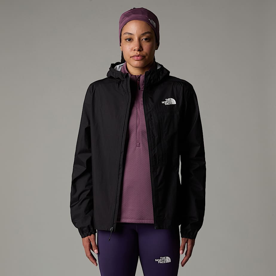 Women The North Face Higher Run Rain Jackets Black | NF0A72A8T