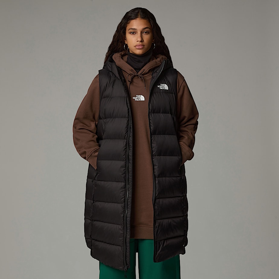 Women The North Face Hyalite Long Down Vest Black | NF0A30I3R