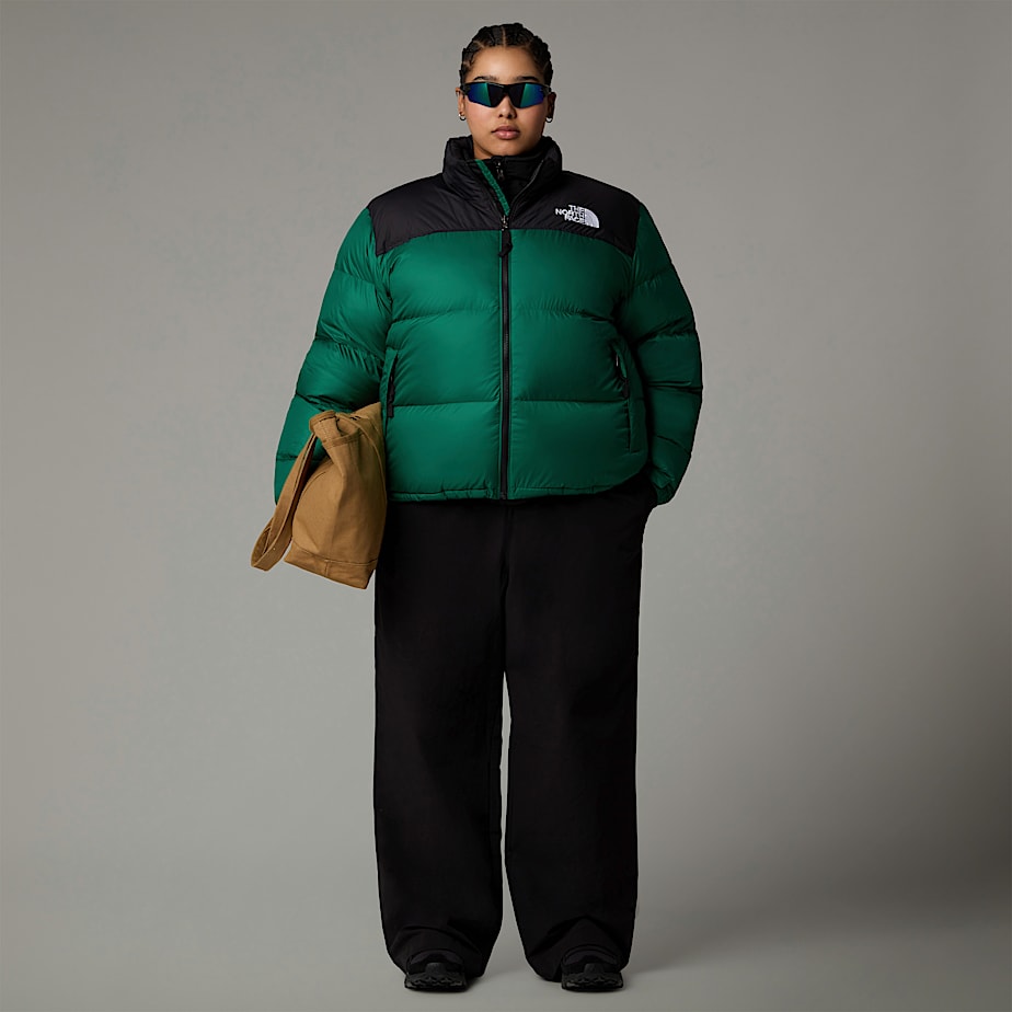 Women The North Face Plus Size 1996 Retro Nuptse Down Jackets Green | NF0A41F6N