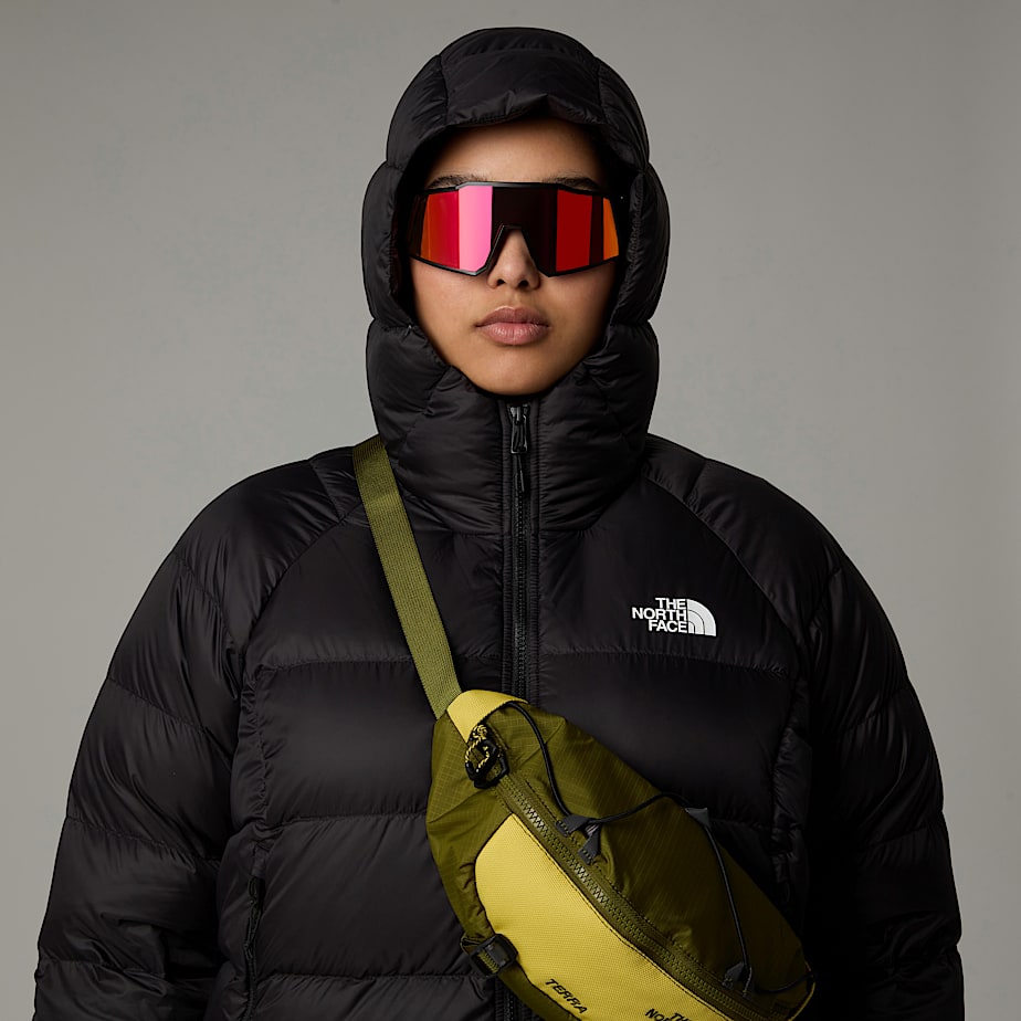 Women The North Face Plus Size Hyalite Down Hooded Jackets Black | NF0A08I8L