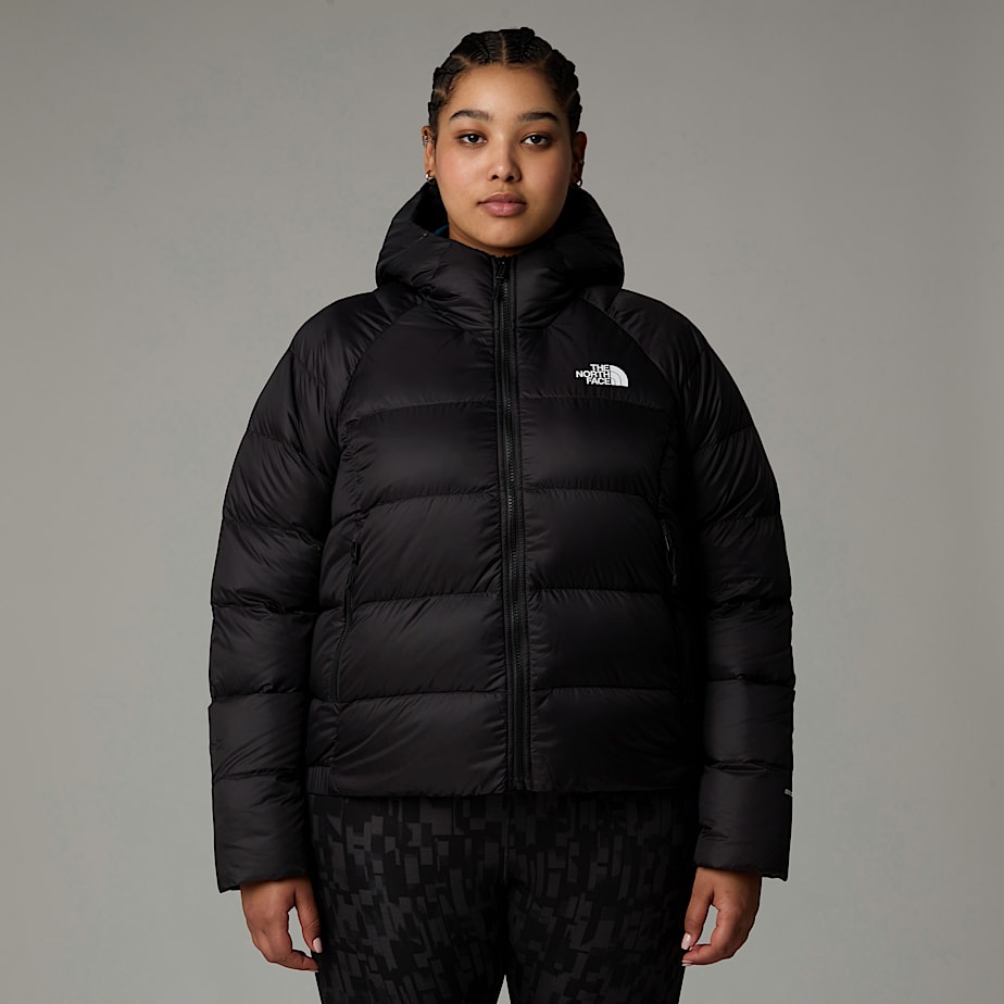 Women The North Face Plus Size Hyalite Down Hooded Jackets Black | NF0A08I8L