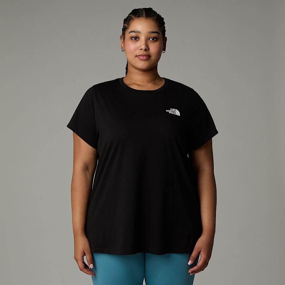 Women The North Face Plus Size Simple Dome T Shirts Black | NF0A51V5Q