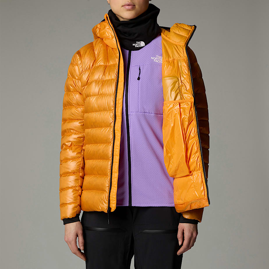Women The North Face Summit Breithorn Hooded Down Jackets Apricot | NF0A54W4X