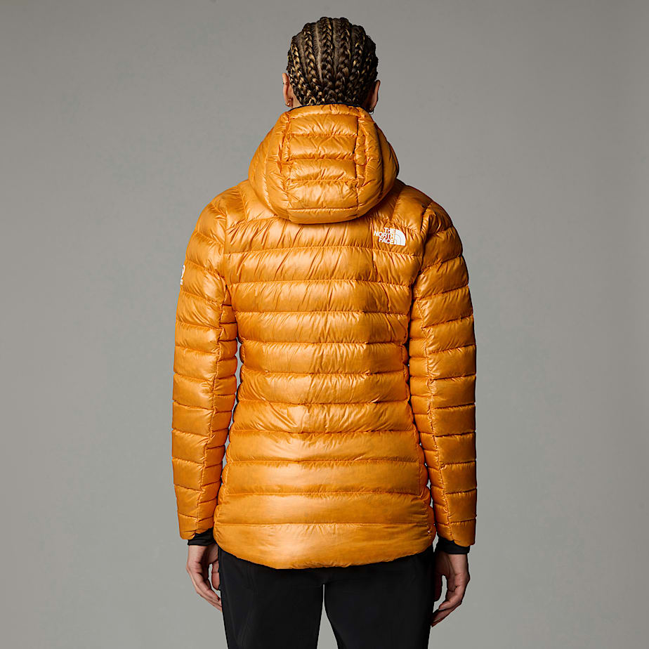 Women The North Face Summit Breithorn Hooded Down Jackets Apricot | NF0A54W4X