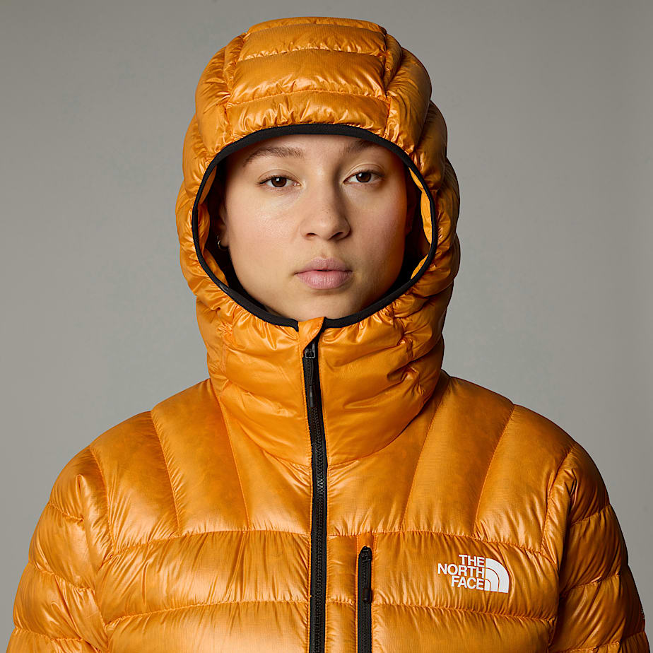 Women The North Face Summit Breithorn Hooded Down Jackets Apricot | NF0A54W4X