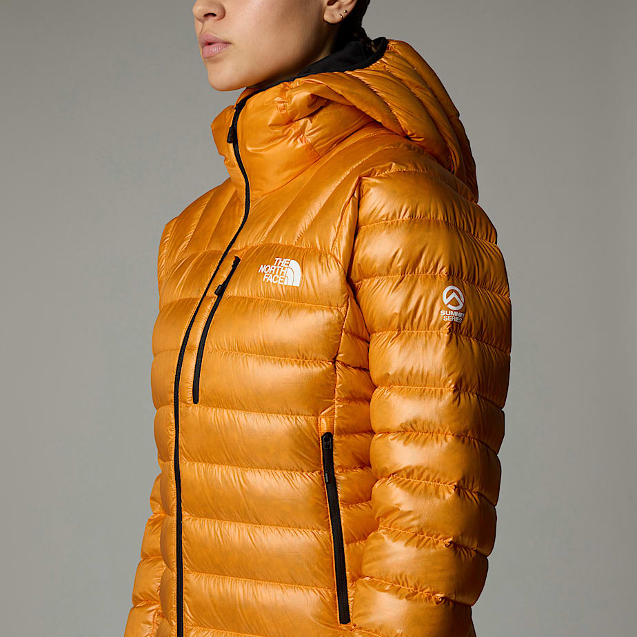 Women The North Face Summit Breithorn Hooded Down Jackets Apricot | NF0A54W4X