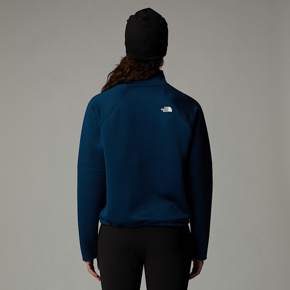 Women The North Face Vertical Thermal 1/4 Zip Fleece Pullover Navy | NF0A10Y6D