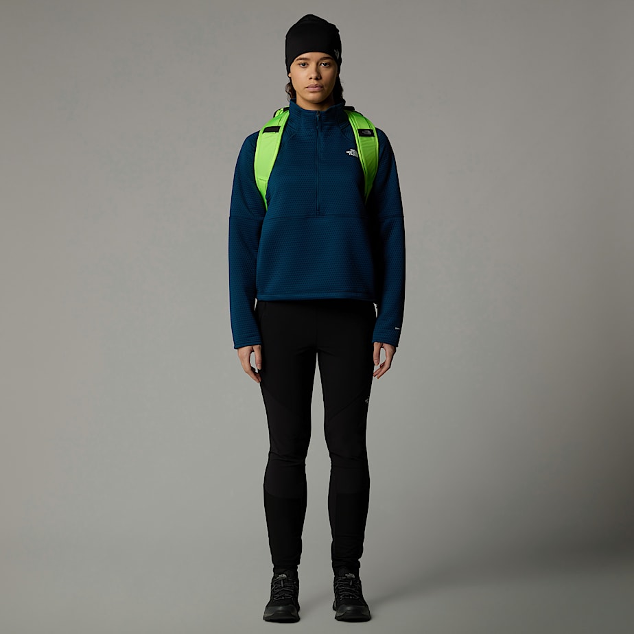 Women The North Face Vertical Thermal 1/4 Zip Fleece Pullover Navy | NF0A10Y6D