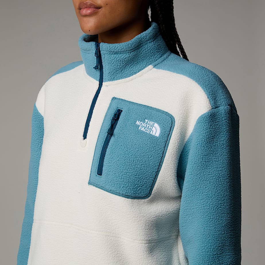 Women The North Face Yumiori 1/4 Zip Fleece Jacket Pullover Blue | NF0A39B5Q